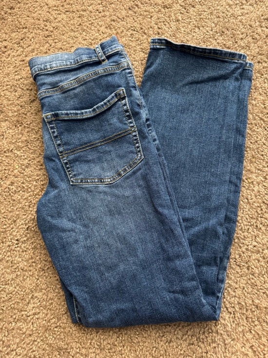 Place Other - Place Relaxed Stretch Denim Jeans in Blue with Orange Tag